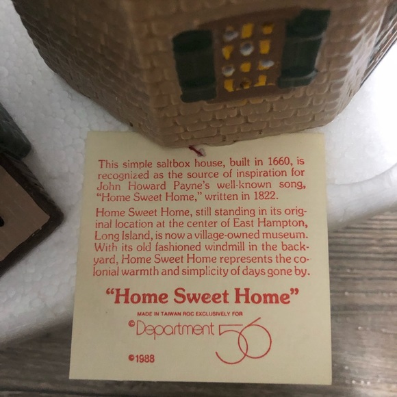 🎄Department 56 🎄The Original Snow Village “Home Sweet Home “ House & Windmill - Picture 7 of 10
